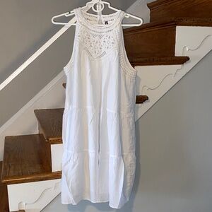 White Sleeveless Midi Dress